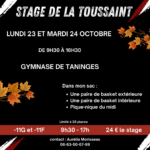 Stage de la Toussaint 2023