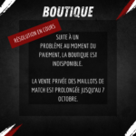 Boutique indisponible